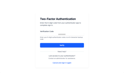 Sign In with 2FA